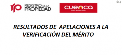 RESULTADOS DE APELACIONES A LA VERIFICACIÓN DEL MÉRITO